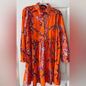 NWOT Ro’s Garden Orange Dress